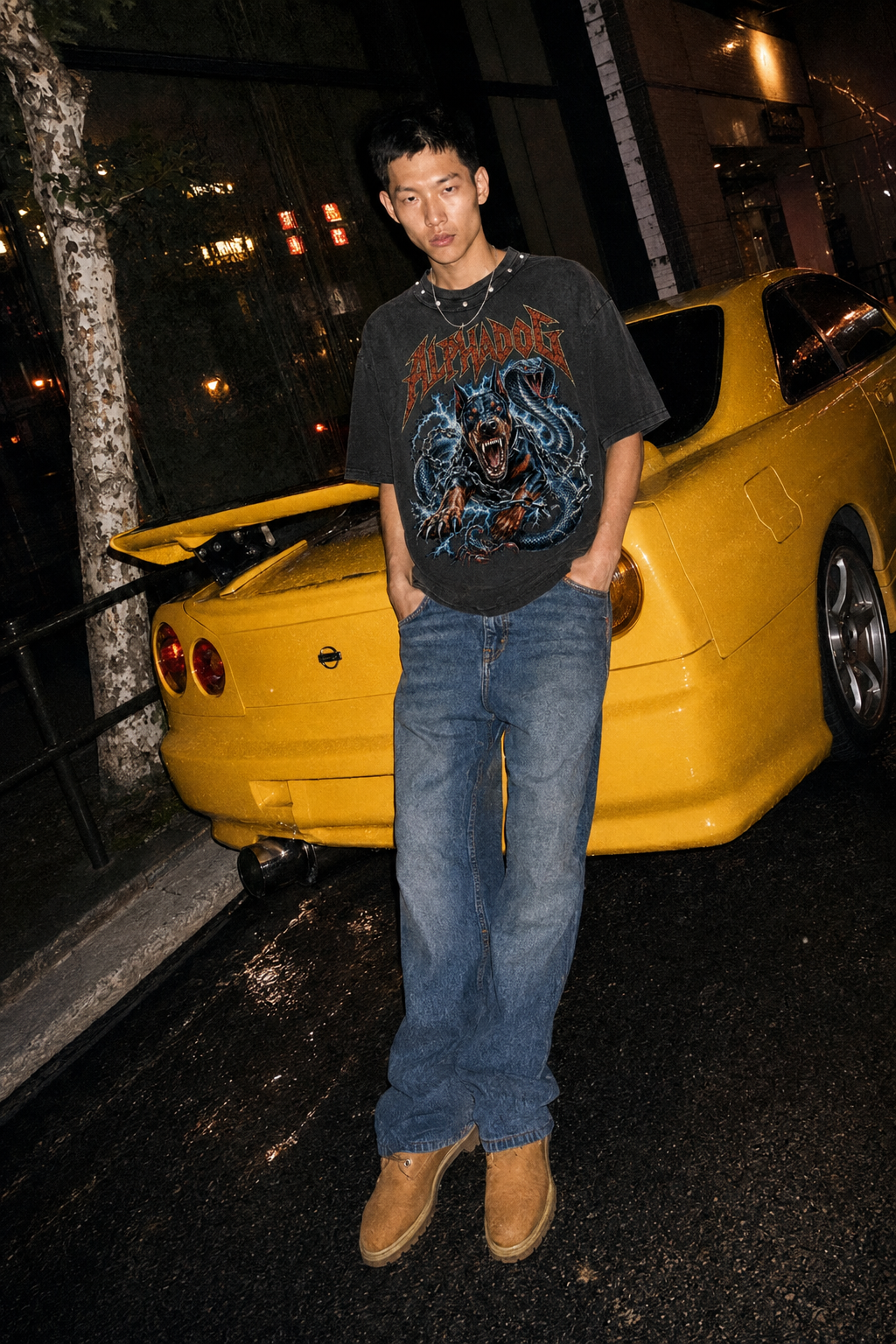 Studded Oversized "The Triarchy" T-Shirt