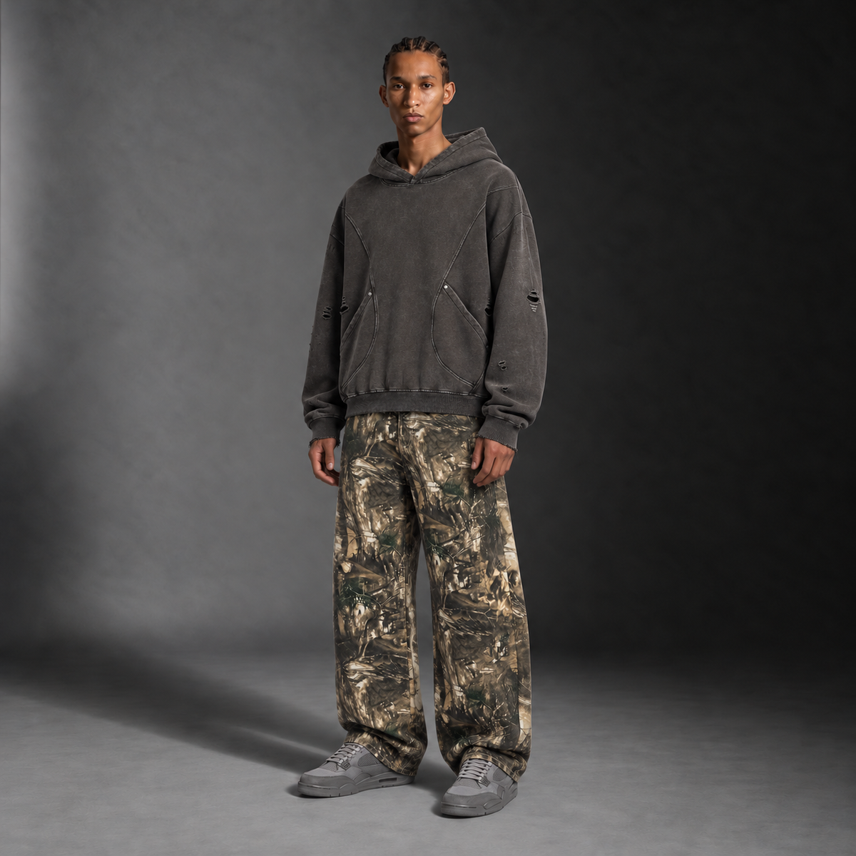 Tree Camo Barrel Leg Pants