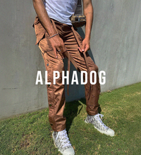 SATIN SNAP CARGO PANTS V1 - BROWN