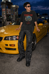 Satin Snap Cargo Pants V1 – Black
