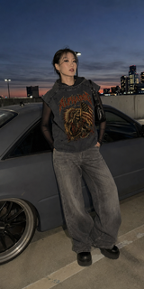 Snow Washed Boxy Hooded "Chief" Tank Top