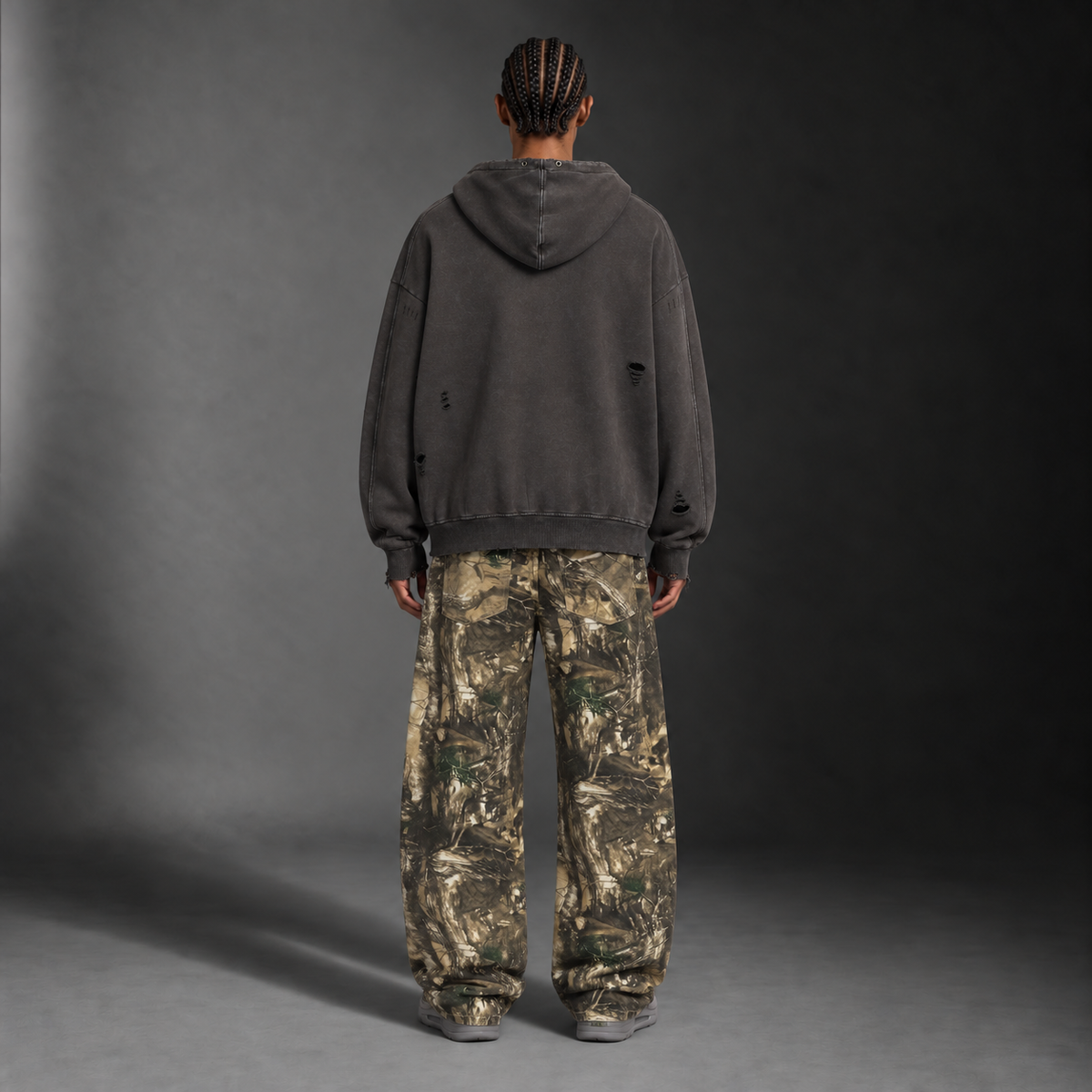 Tree Camo Barrel Leg Pants