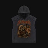 Snow Washed Boxy Hooded "Chief" Tank Top