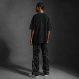 Satin Snap Cargo Pants V1 – Black