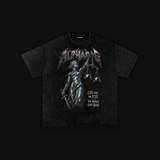 Snow-Washed Oversized "Eye4Eye" T-Shirt