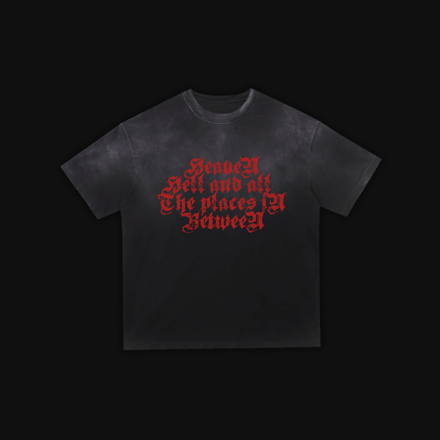 Monkey Washed Gradient "Heaven/Hell" Oversized T-Shirt