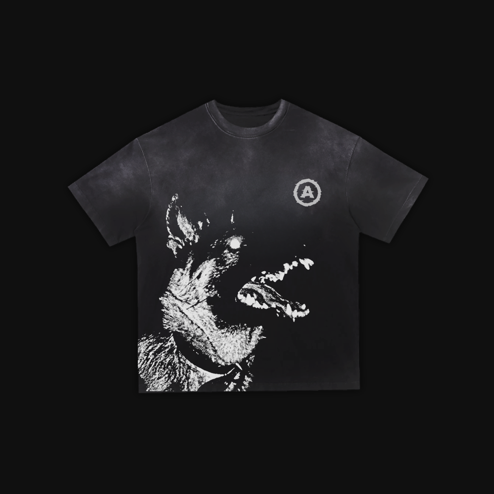 Monkey Washed Gradient "Hellhound" Oversized T-Shirt