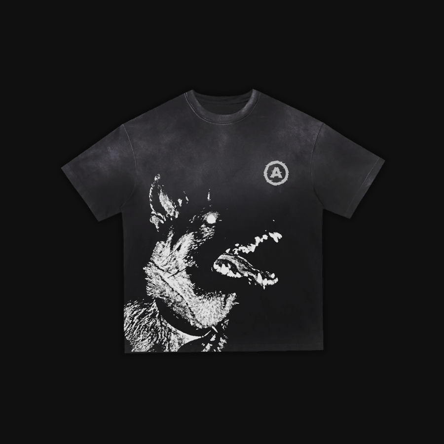 Monkey Washed Gradient "Hellhound" Oversized T-Shirt