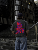 Snow-Washed Raw-Hem "All My Friends" T-Shirt