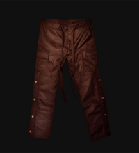 SATIN SNAP CARGO PANTS V1 - BROWN