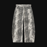 Snake Print Barrel Leg Pants