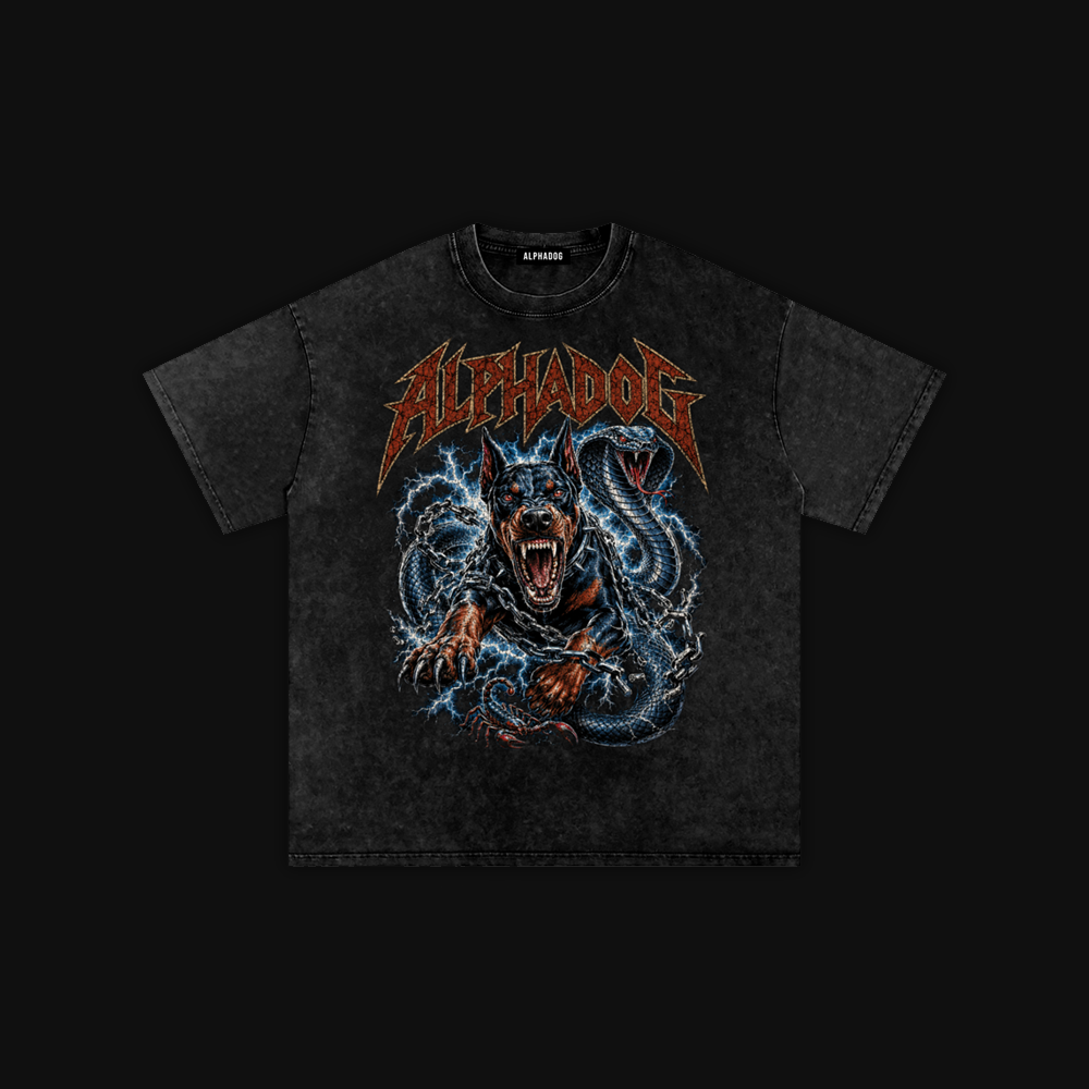 Snow-Washed Oversized "The Triarchy" T-Shirt