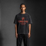 Monkey Washed Gradient "THE WORLD IS YOURS" Oversized T-Shirt