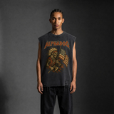 Snow-Washed Oversized "Warrior" Tank Top