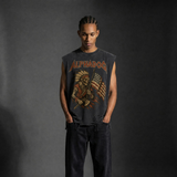 Snow-Washed Oversized "Warrior" Tank Top