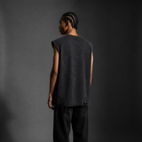Snow-Washed Oversized "Warrior" Tank Top