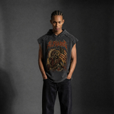 Snow Washed Boxy Hooded "Chief" Tank Top