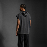Snow Washed Boxy Hooded "Chief" Tank Top