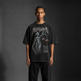 Snow-Washed Oversized "Eye4Eye" T-Shirt