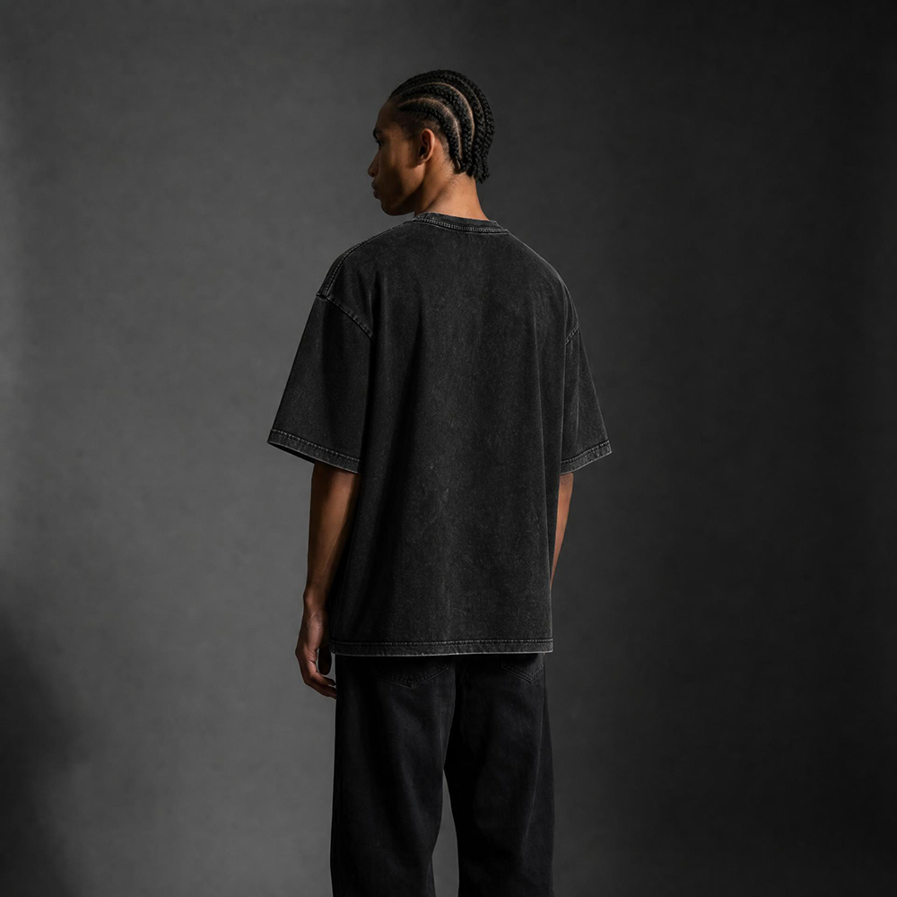 Snow-Washed Oversized "Eye4Eye" T-Shirt