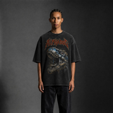 Snow-Washed Oversized "Mecha-Rex" T-Shirt